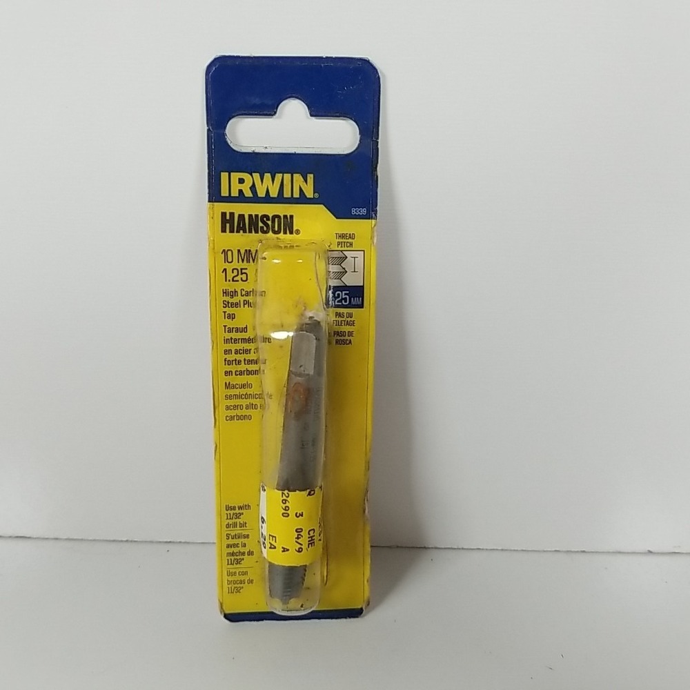 IRWIN HANSON 8339 High Carbon Steel Plug Tap 10mm-1.25 Part# 2P12426 (NOS)